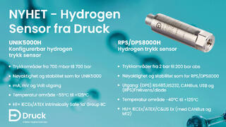 Utforsk våre hydrogenkompatible trykksensorer for pålitelig ytelse. UNIK5000H og RPS/DPS8000H gir stabilitet og nøyaktighet i hydrogenrike miljøer.

